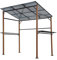 sweeek - Abri de barbecue. gazebo pour barbecue. 2 tables latérales. gris