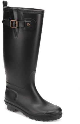 Pavers Warm-Lined Wellingtons - Black Size 7