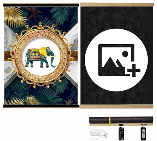 ART2HEAT Chauffage artificiel infrarouge lointain, graphène avec image personnalisée, graphène, ultra léger, 56 x 75 cm, 300 W, image de chauffage infrarouge, réchauffe le corps efficacement et
