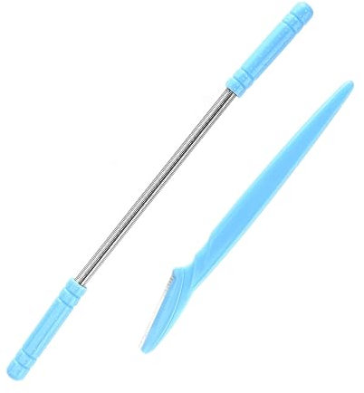 IWOWHERO 2stücke Gesichts Und Augenbrauen-haarentferner Mit Epilierer Und Rasierer Schmerzfreie Haarentfernung Für Gesicht Und Körper Blau