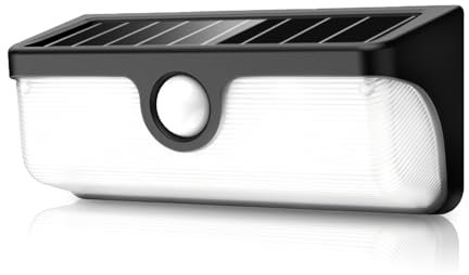 Moman Lampe Solaire Extérieur interconnectable, Applique Murale Solaire avec Détecteur de Mouvement Activé Aimultanément, Lumière LED Etanche IP65 pour Balcon, Jardin et Garage