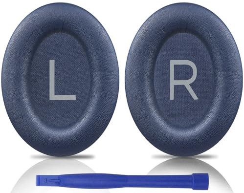 SOULWIT Almohadillas de Piel de Cordero de Repuesto para Bose QuietComfort 45 (QC45)/QuietComfort SE (QC SE)/Nuevos Auriculares Inalámbricos de Confort Silencioso - Azul Brillante