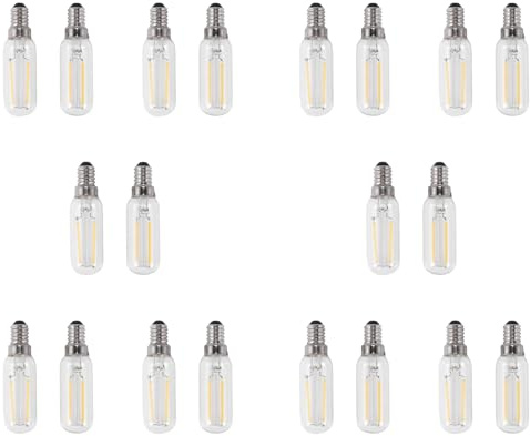 Lckiioy 20X Lampadina E14 3W LED per Cappa Aspirante, Bianca Calda