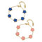KHDULQ 2 Stück Kleeblatt Armband,Kleeblatt Kette Kleeblatt Schmuck 18K Goldplattiertes Vierblättriges Kleeblatt Armband Van-Cleef Luxuriöses Glücksarmband Elegantes Design（Rosa,Blau）
