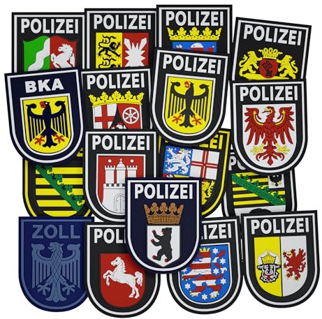Patch Force - Polizei Patch (farbig) Bundespolizei - Als Abzeichen für Polizeiuniform, Schutzweste, Einsatztasche, Jacke oder Rucksack - 3D rubber klett patch