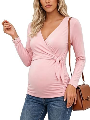Love2Mi Enceinte Sweat-shirt à manches longues Sweat à capuche de maternité Veste à capuche avec fermeture éclair