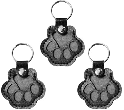 Xanthelle Schlüsselanhänger für Tierhaare, Katzen Schlüsselanhänger Leder Erinnerung, Hund Schlüsselanhänger Katze, Handmade Pet Memorial Gift