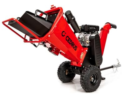 Hahn & Sohn Cedrus RB02PRO - Trituratore a benzina, potente, fino a 12 cm, motore Loncin da 4,4 kW, carrello da giardino, trituratore per legno, trituratore professionale, a benzina, silenzioso, per