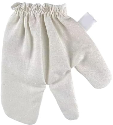 Handschuhe aus Rohseide, elastische Massagehandschuhe für das Handgelenk, hautverjüngende Pflege, pflegende Handschuhe für Spa und Dusche für Männer und Frauen, Heimgebrauch, Peeling