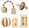 POPETPOP 5 Stück Hamster Kauspielzeug Natürliche Holz Kauen Spielzeug Übung Spielen Bell Roller Zahnpflege Molar Spielzeug für Hamster Hase Kaninchen Ratten Rennmäuse und andere kleine Tiere