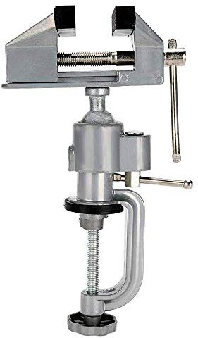 Annurssy Table Vise Bench Vise 360 grados de aleación de aluminio Mini Vise ajustable con abrazadera para banco de trabajo