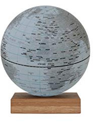 EMFORM Platon Globus magnetisch mit Eichenholz-Sockel in verschiedenen Farben Weiß 250 mm