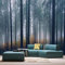 3D Wandbild Modern Creative Foggy Forest Path Landschaft Tapete Wohnzimmer TV Sofa Schlafzimmer Home Decor-400 * 280cm