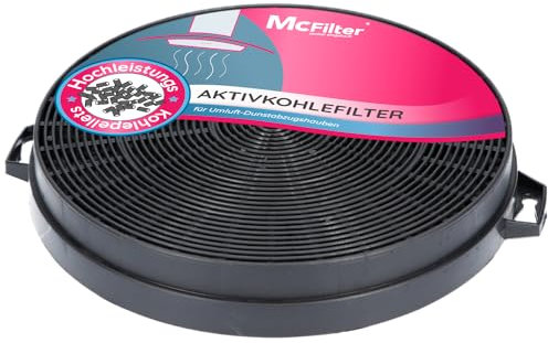 McFilter I 1x Aktivkohlefilter Ø 210mm für Dunstabzugshaube geeignet für Constructa 00353121, Bosch/Neff DHZ5140, Bauknecht 481281718524 AEG/Juno 902979371/9 - Filter für Abzugshaube