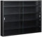 HOMCOM 5-Tier Wall Display Shelf Unit Cabinet w/ 4 Adjustable Shelves Glass Doors Home Office Ornaments 60x80cm Black