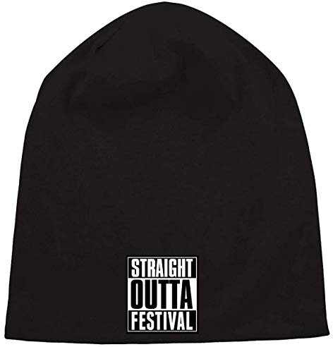Straight Outta Festival Slogan Beanise Hood Unisex Breathable Cap Hat Bequemes Trikot One Size
