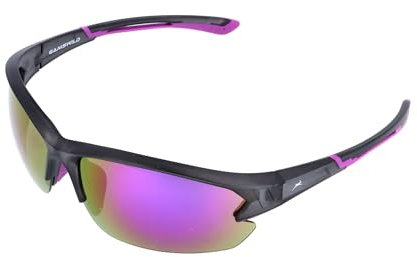 Gamswild WS6030 Sonnenbrille Sportbrille Skibrille Fahrradbrille Herren Damen Unisex 6028 | blau | rot-orange | violett, Farbe: violett