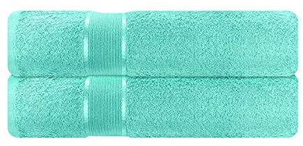 Mixibaby 2er Set Gästetuch Gästetücher Gästehandtücher 30x50 Frottee 100% Baumwolle, Farbe:Mint