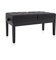 gear4music Double Duet Piano Stool with Storage Gloss Black Finish