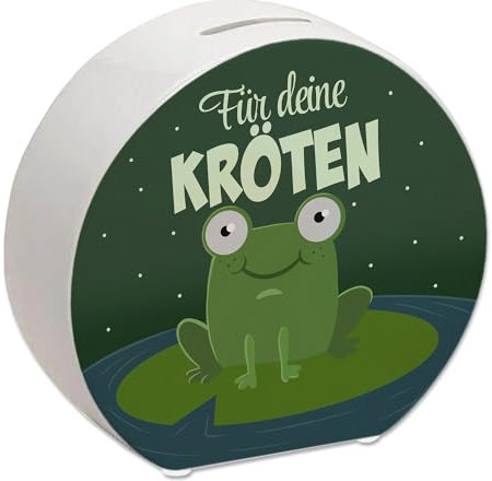 Spardose für Kinder mit niedlichem Frosch und Spruch - Für Deine Kröten perfekt geeignet als erste Spardose für Kinder die Taschengeld bekommen als schönes Geschenk zum