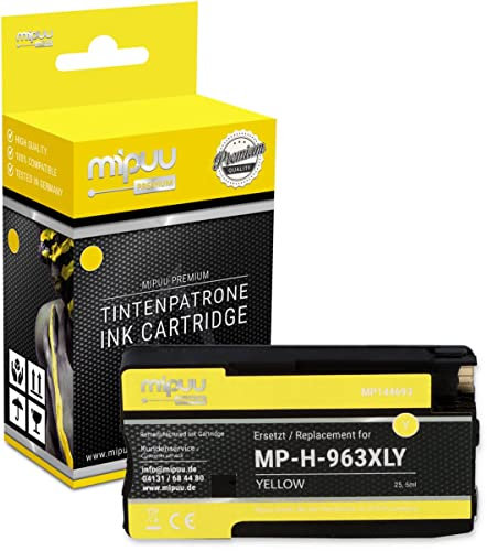Mipuu Tinte kompatibel mit HP 963XL 963 XL 3JA29AE Gelb für Officejet Pro 9010 9012 9014 9015 9016 9018 9019 9020 9022 9022E 9023 9025 9025E 9026