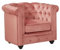 Vente-unique-Poltrona CHESTERFIELD in velluto Rosa cipria