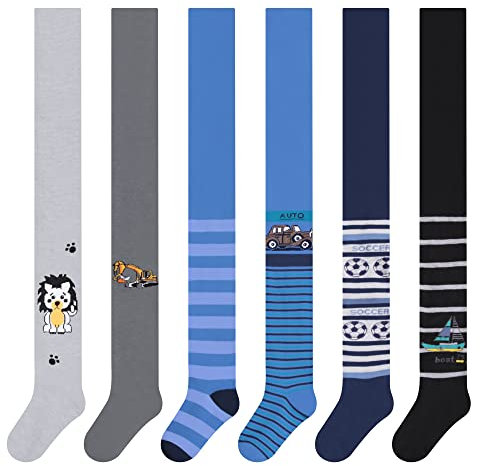 Libella 6er Collants pour Bébé Garçon - Multicolores 27243 74-80