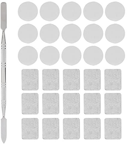 Adesivi in ​​metallo per Set di Palette di Ombretti, Adesivi in ​​metallo per Palette Magnetiche Palette di Trucco per Ombretti Vuote + Spatola per Smacchiare, Adesivi per Pallet per Set di Palette di