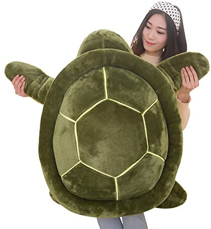 BYNYXI 40cm Schildkröte Kuscheltier, Gefüllte Schildkröte Plüsch Plüschtier Groß Grün Turtle Plushie Weiches Stofftier Kuscheltier Schildkröte Flauschiges Plüschtier Spielzeug für Kinder Erwachsene