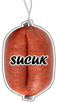 2x Sucuk Duftbaum Auto Lustig Wurst Türkisch, Duftspender, Tuning, Car Air Freshener, Duftanhänger Set