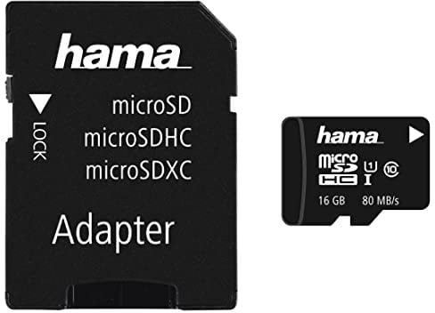 Hama 00213113 microSDHC Class 10 UHS-I 16GB inkl. Adapter