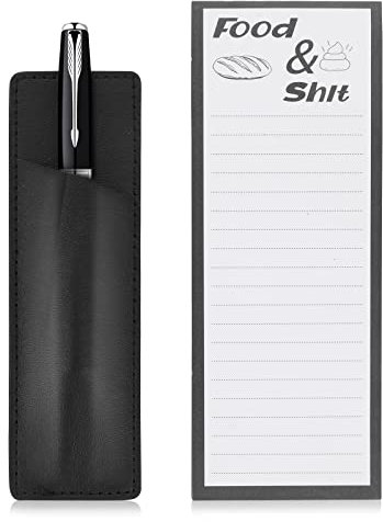 Grevosea Magnet Notepads for Refrigerator, Grocery List Magnet Pad for Fridge To Do List Notepad with Magnetic Pen Holder Grocery List Memo Notepad Shopping List Pad (50 Sheets)