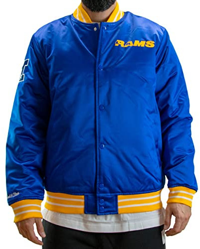 Mitchell & Ness NFL Heavyweight Satin Jacket Los Angeles Rams - Royal, XL