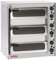 MBH - Forno per pizza industriale elettrico a 3 piani Forno 3 pizze professionale per bar e ristorante - porta in vetro