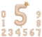 Foil Luftballon 5 Helium Folienballon Zahlen Ballon XXL Folien Beige Ballon 5 Geburtstag 100cm/40inch
