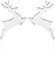 BlackAmazement 2er Set 316L Edelstahl Ohrstecker Ohrringe Rentier Hirsch Geweih silber rose gold schwarz Damen (Silber)