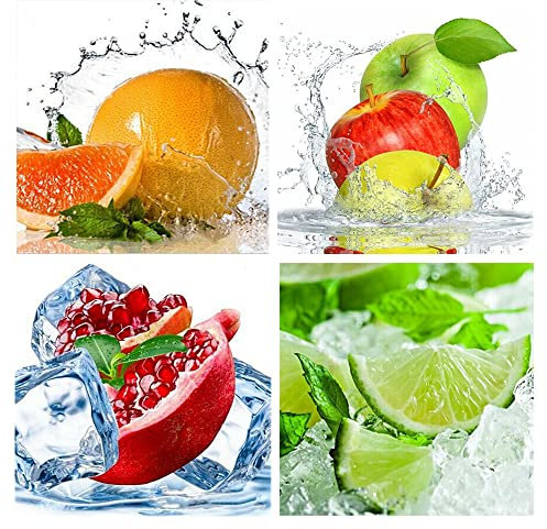 DCIDBEI 30 x30CM Diamant Malerei Rund || Diamond Painting Küche Erwachsene || 5D Diamant Painting Bilder Sommer Puzzle Diamant Frucht|| Restaurant Café Wanddekoration || kreatives Geschenk