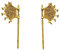 Garden Of Arts Ventilador de mano de gran tamaño para Pooja Ghar con Ghunghroo unido de latón de calidad color oro antiguo. 8 pulgadas de largo y 3.5 pulgadas de ancho en par de 2 para sensación