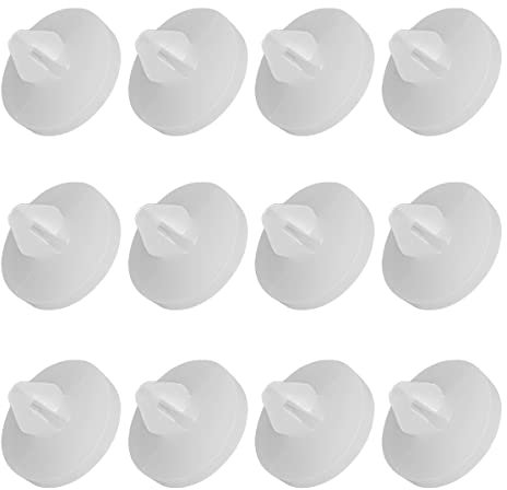 JNNJ 12 Pcs Bremsschalter Pedal Stopper, Hartgummi Langlebiger Bremsschalter-Stopper für Auto, Auto Bremse/Kupplung Pedal Stopper Pad Ersatzteile(Weiß)