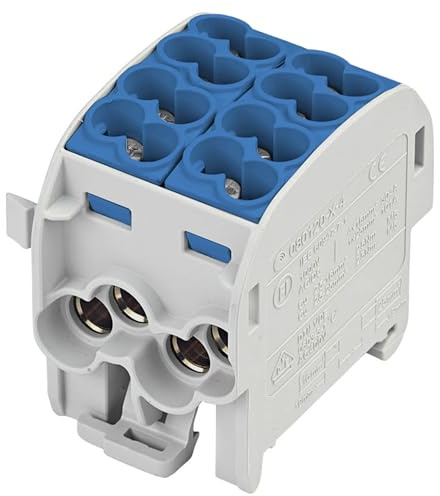 grenda-hammer® | VDE Hauptleitungsabzweigklemmen HLAK in 1- bis 5-poliger schmaler Ausführung mit nur 17,8mm Modulbreite je Pol (1-polig Doppel | blau)