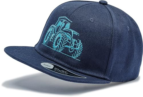Kinder Cap : Trecker - Basecap Kind Kappe Jungs Kappe Mütze Traktor Bulldog Jungen Sport Mütze (Navy)