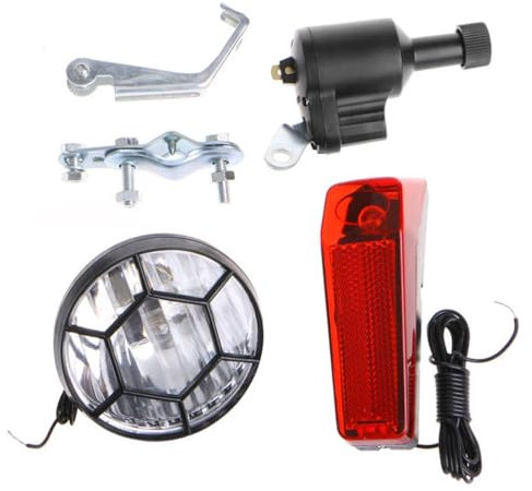 Generador de fricción motorizado de plástico para bicicleta, dinamo LED, accesorios de luz trasera