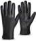 MGGMOKAY Herren Lederhandschuhe aus echtem mit Futter Warm Kaschmir,Schwarz,XXL