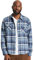 Brixton Herren Bowery L/S Flannel Flint Blue/Twilight Blue/Beige L, Blau/Weiß, L