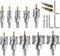 MOLLOM 10piezas (16-54 mm) Kit de Sierra de Carburo TCT para metal duro, que incluye con 5 brocas piloto adicionales y 3 llaves hexagonales