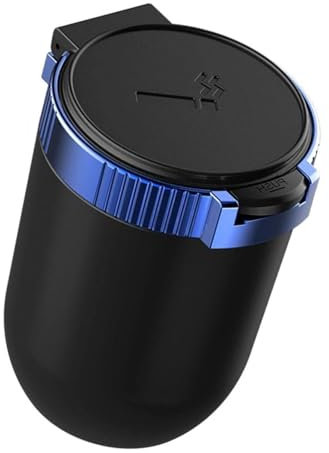 Auto Aschenbecher Tragbare Für Volkswagen VW Passat/Polo/Tiguan/Touareg/Touran/T-Cross/T-Roc/Up! Rauchfreie Zigarettenspitze Aschenbecher Getränkehalter Aschenbecher mit Licht Leicht