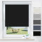 Verdunklungsrollo Klemmfix ohne Bohren Schwarz B75 x H120cm(Stoffbreite 70cm) Rollos für Fenster ohne Bohren Thermo Rollo Verdunkelung Klemmrollo Thermorollo Seitenzugrollo Sonnen- & Hitzeschutz