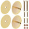 DELORIGIN 2 Pack Door Hole Cover Plate, Gold Deadbolt Cover Plate, 2 pcs 2.7inch Diameter Polished Iron Round Door Hole Filler Plate 1.4 Screws for Door Security Reinforcer Locks and Doors