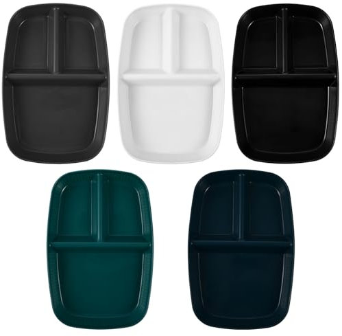 Ciieeo Divided Dinner Plate 27Cm Portion Control Plate for Weight Loss Stackable Design for Meal Planning and Healthy Eating