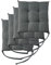 Il Tuo Artigiano Design 4 Stuhlkissen im Set, 40 x 40 cm 6 cm dick, Polsterung aus Schaumstoff und weichem Acryl, Sitzkissen Stuhl 4er Set, Stuhlkissen Outdoor 40x40 (4, Grau)